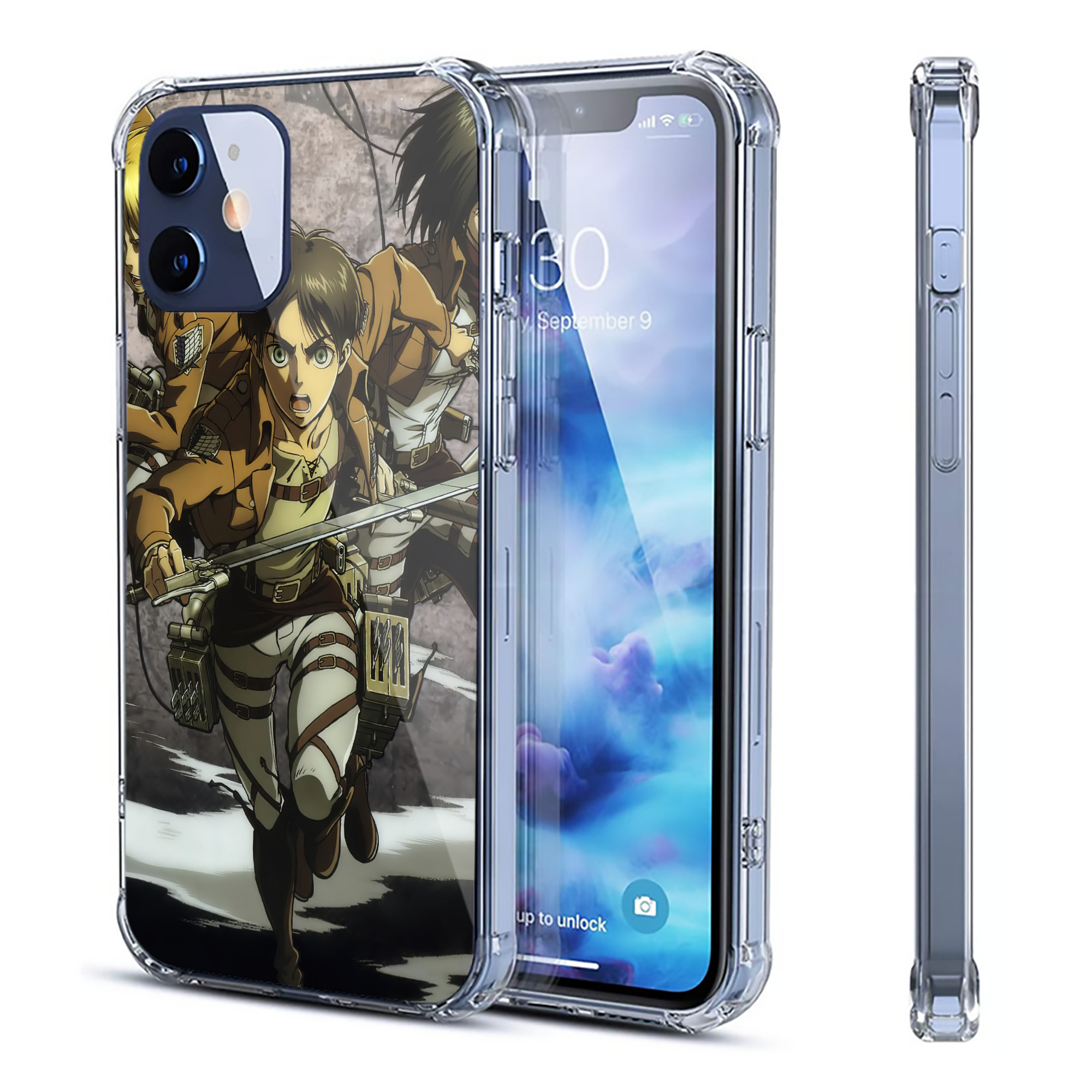 （画像用） 進撃の巨人 Attack on Titan 【iPhone 12シリーズ対応】透明スマホケース（クリアソフトケース）